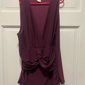 Elegant Plum Sleeveless Top
